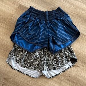 Preowned lot of (2) Lululemon shorts- Size 6